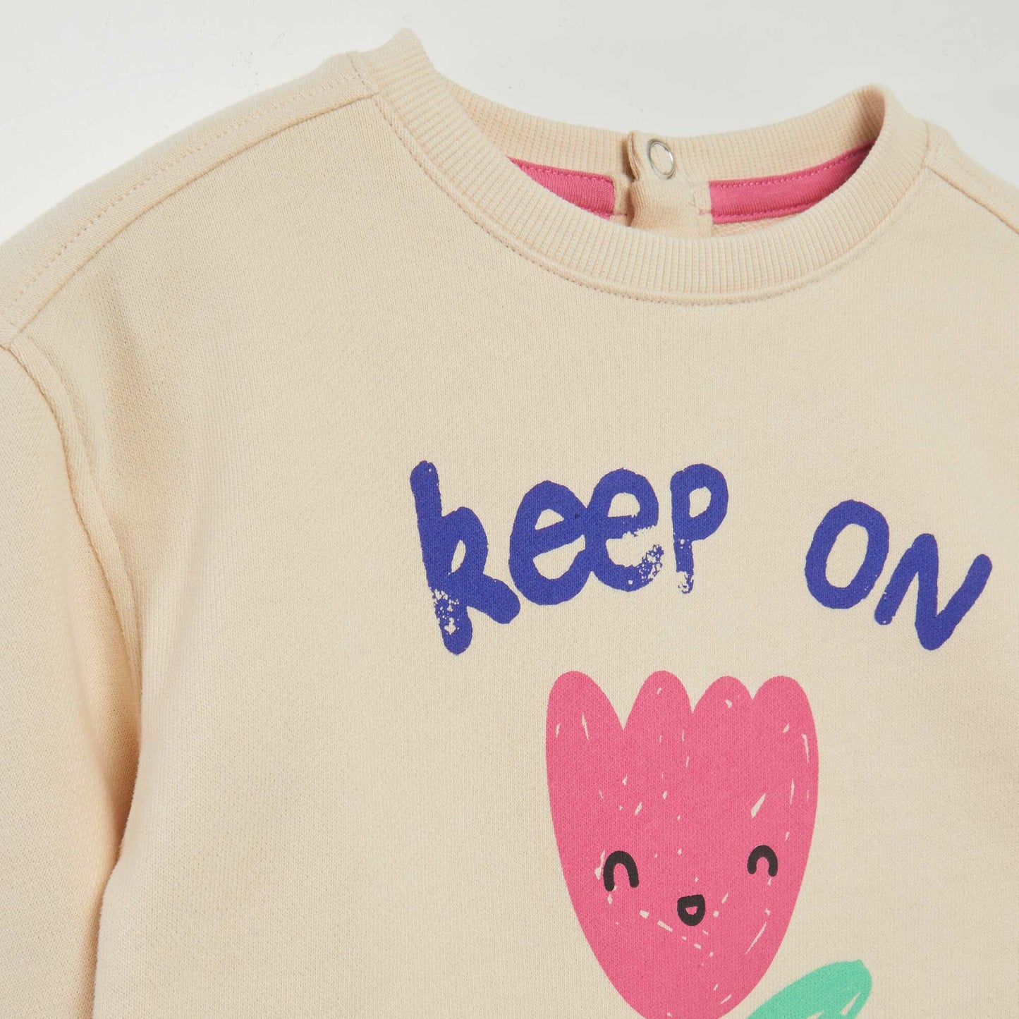 Sweat en molleton imprim - Grafik Edition Beige