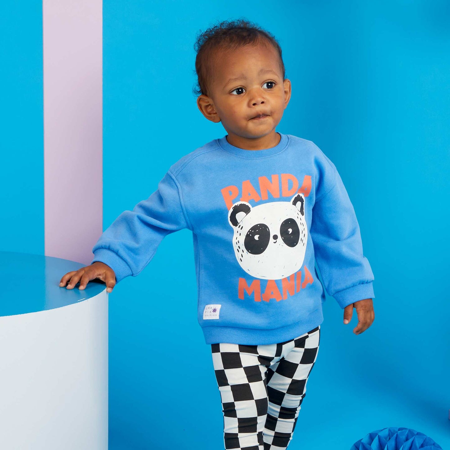 Sweat en molleton imprim - Grafik Edition Bleu