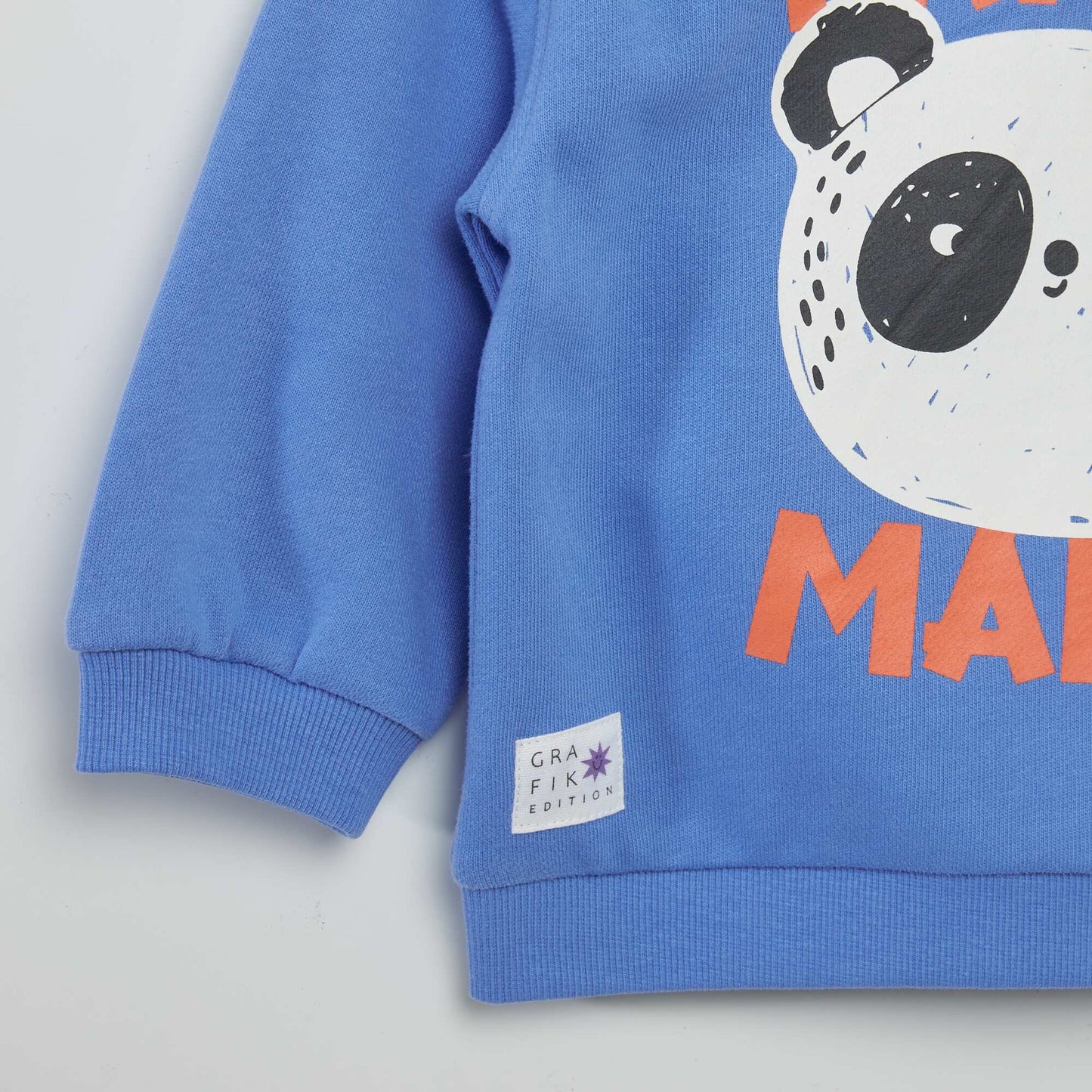 Sweat en molleton imprim - Grafik Edition Bleu