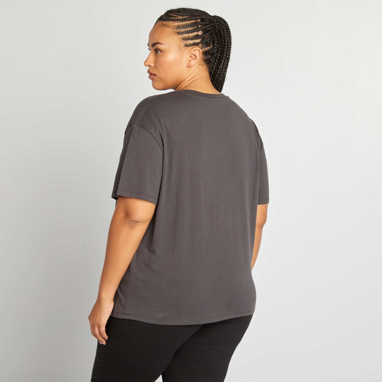 T-shirt d'allaitement à col rond ANTHRACITE