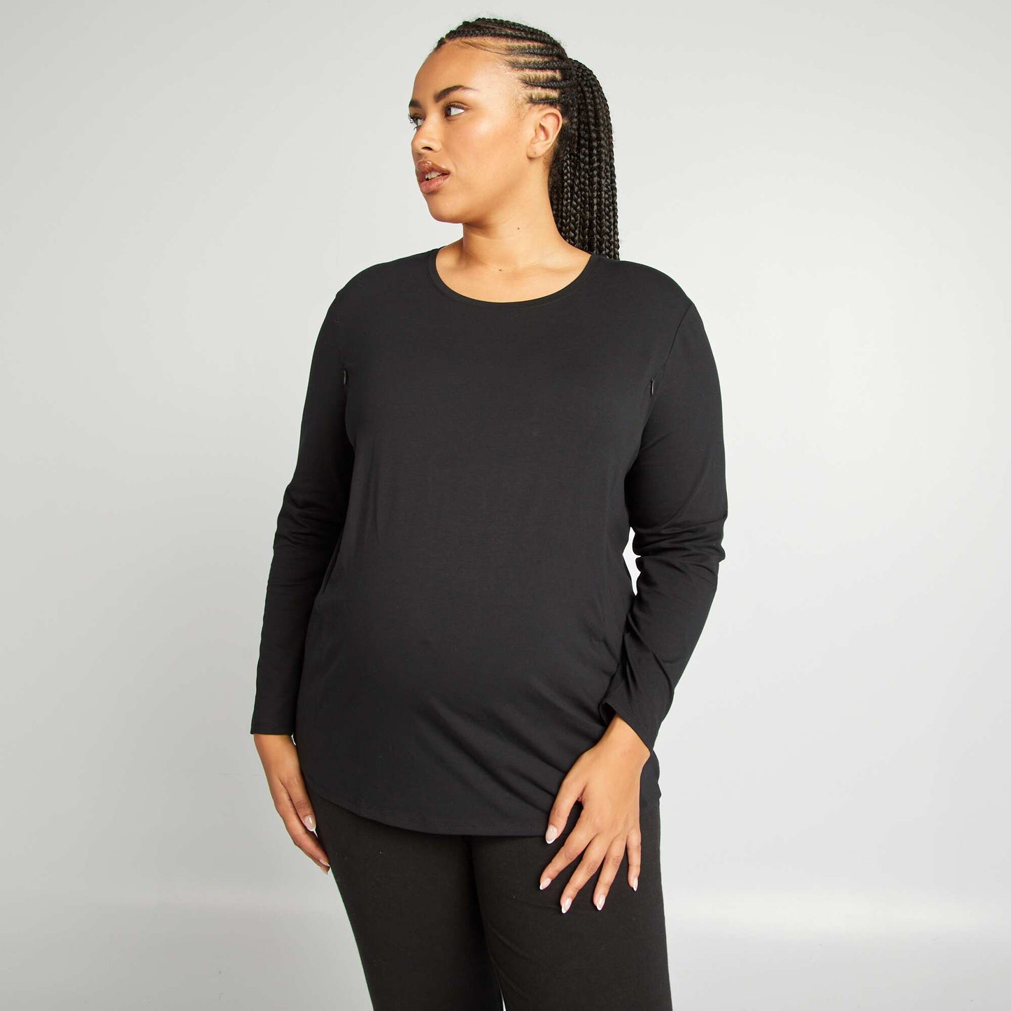 T-shirt d'allaitement en jersey NOIR