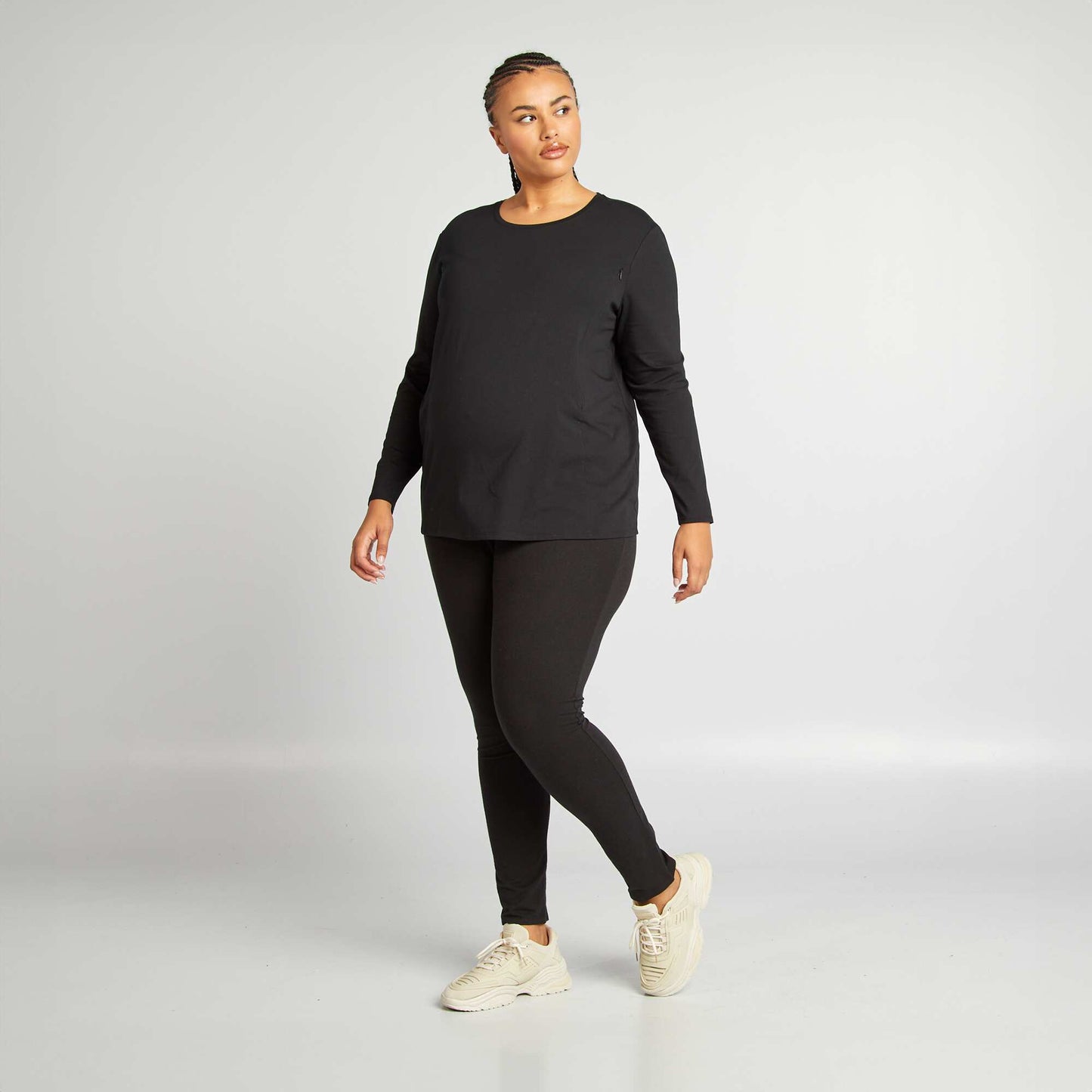 T-shirt d'allaitement en jersey NOIR