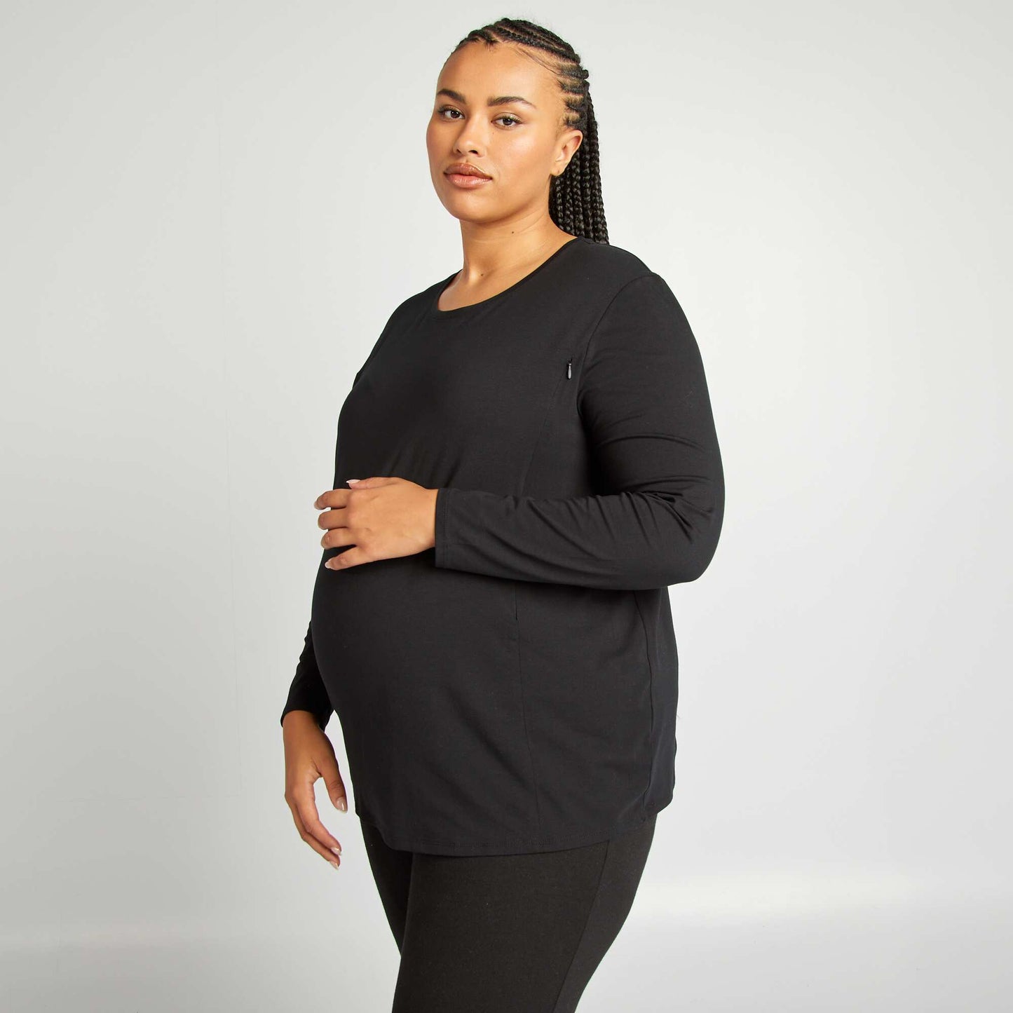 T-shirt d'allaitement en jersey NOIR