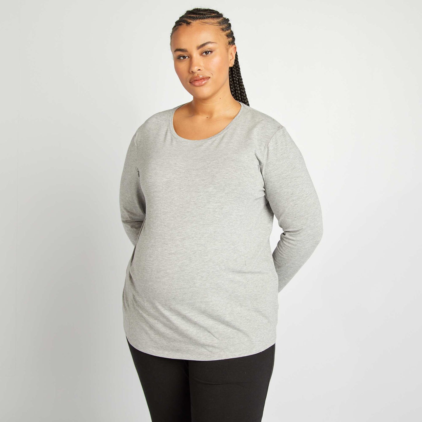 T-shirt d'allaitement en jersey GRIS