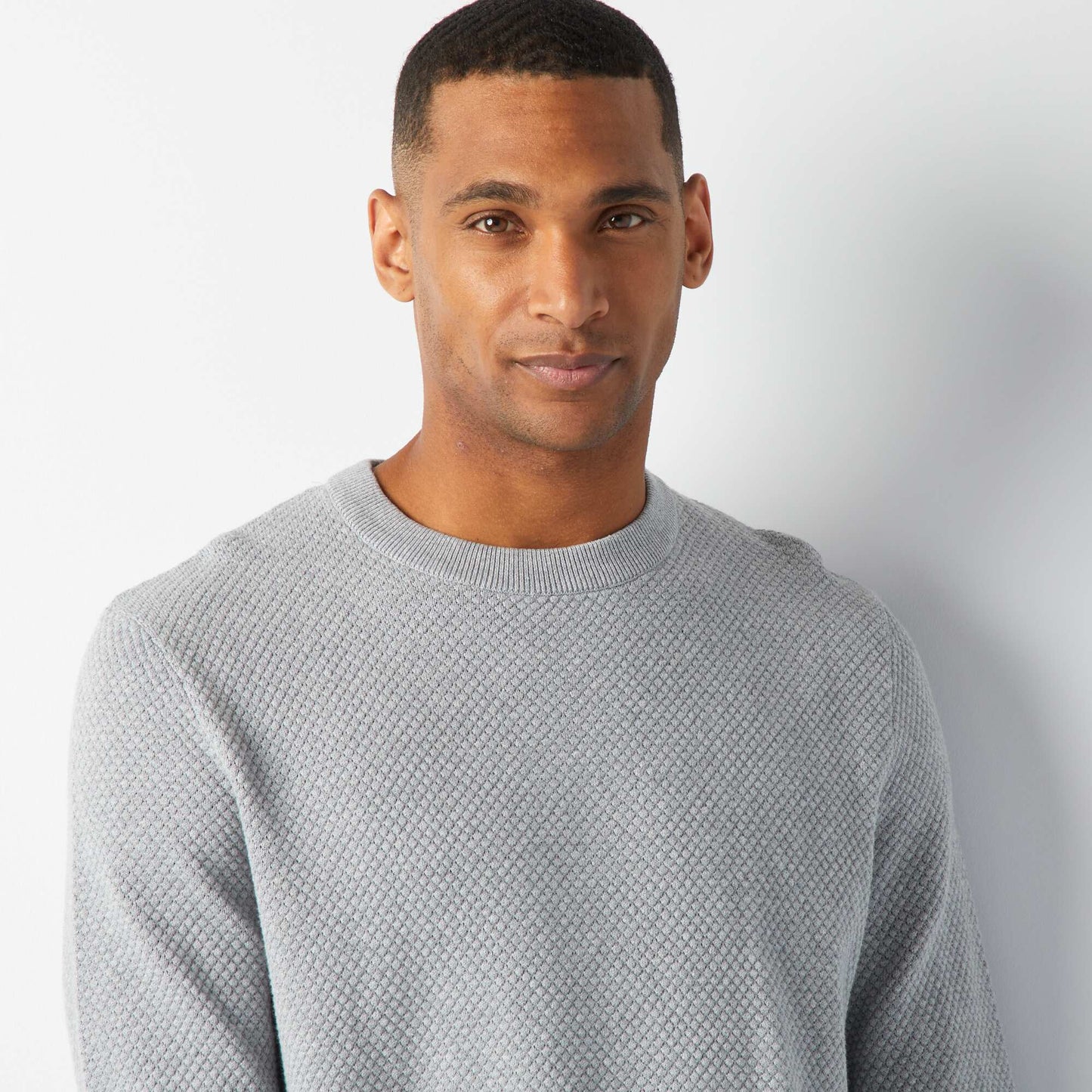 Pull en maille fantaisie Gris