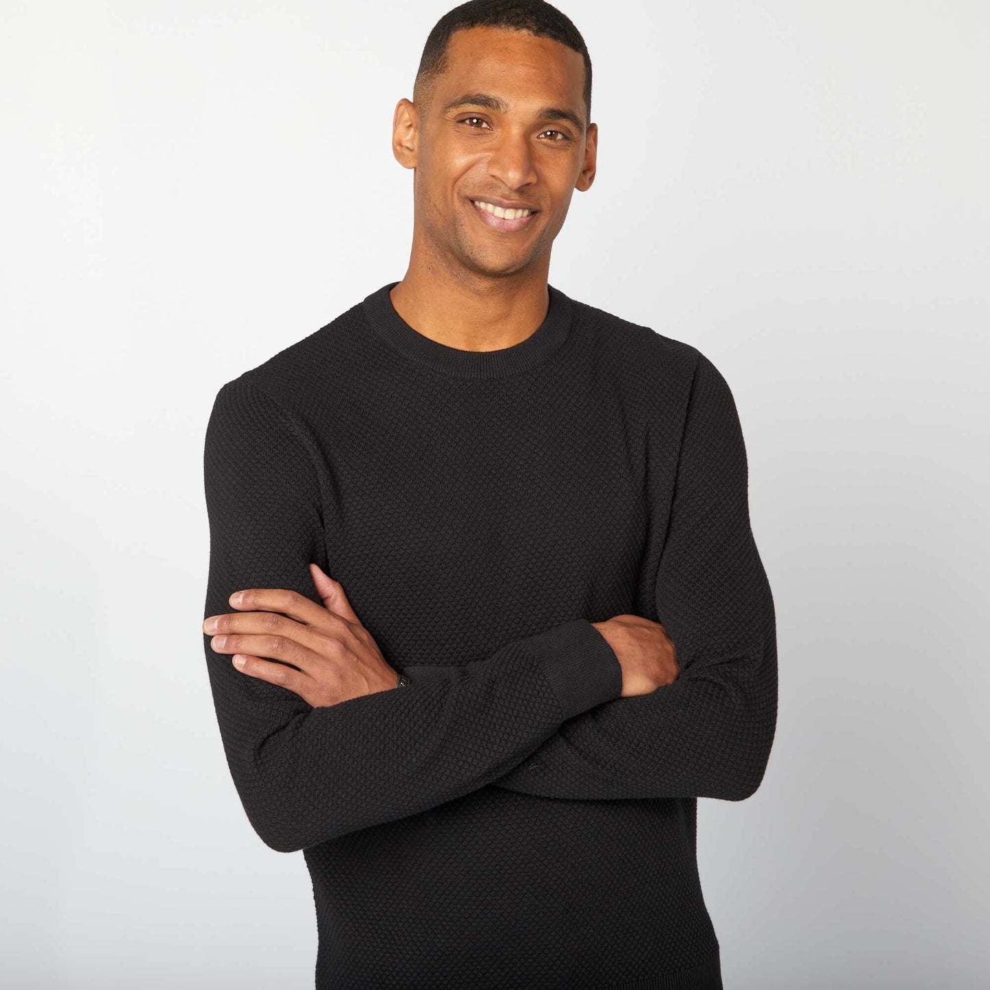 Pull en maille fantaisie NOIR
