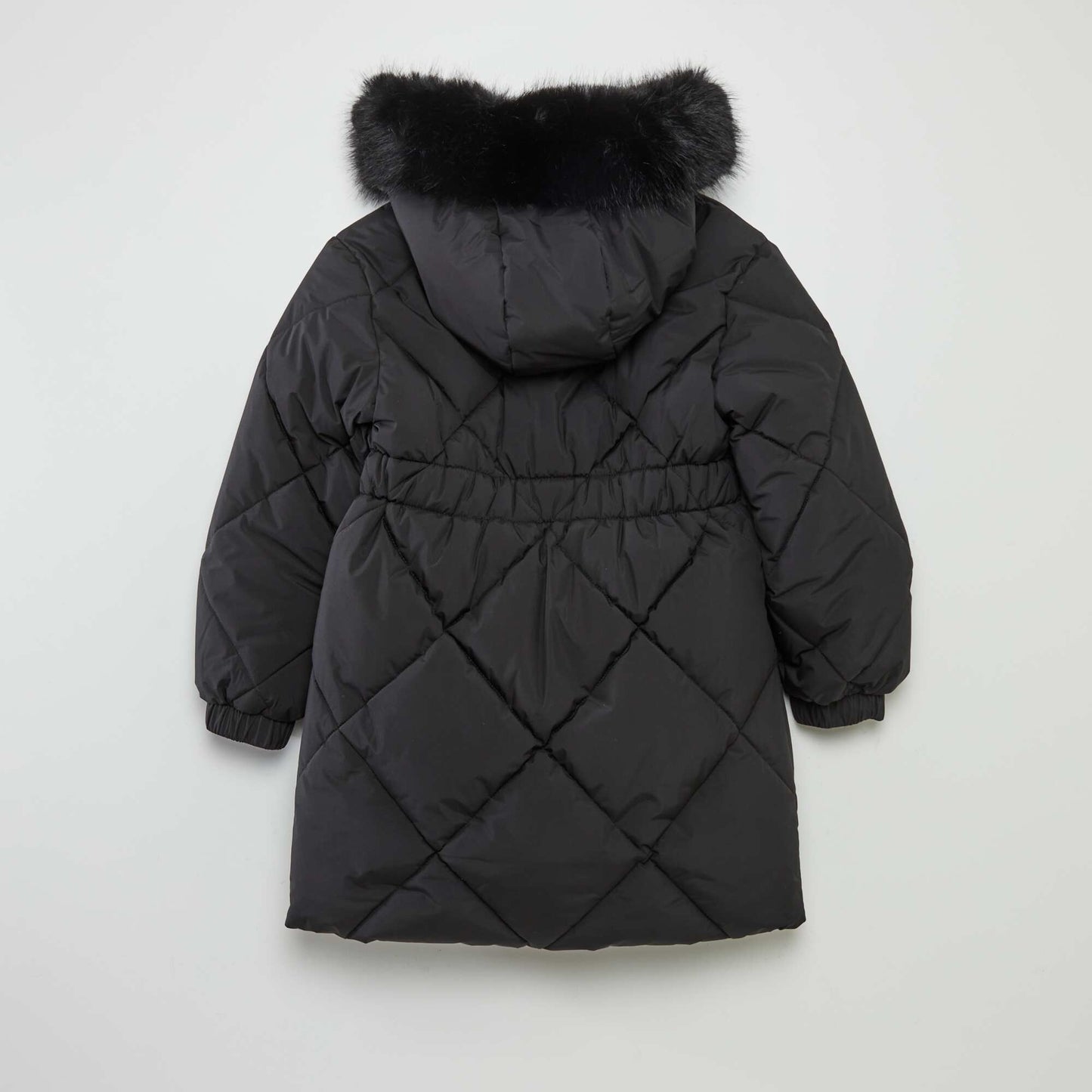 Doudoune longue doubl e polaire noir