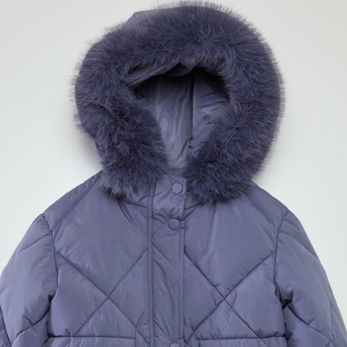 Doudoune longue doubl e polaire Violet