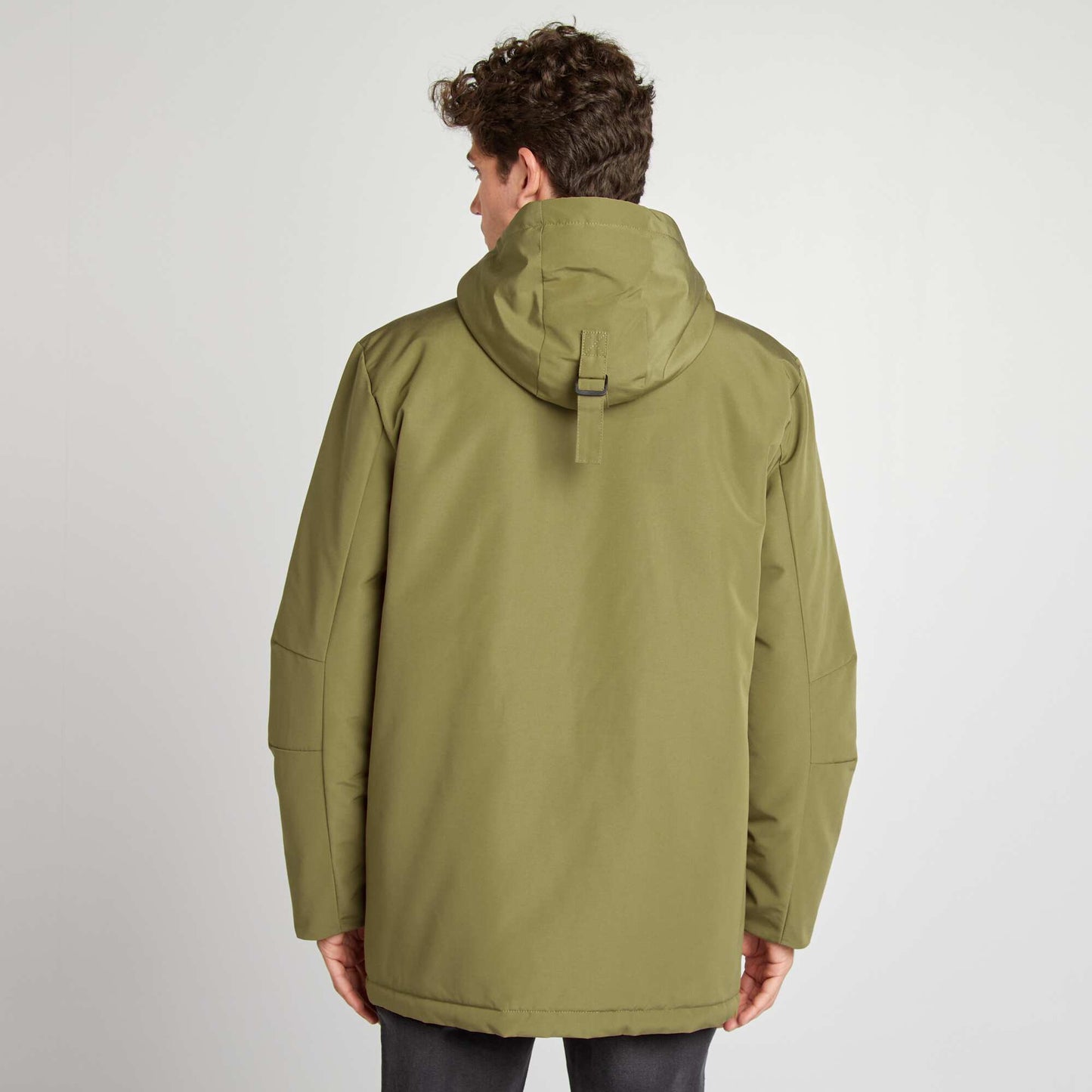 Parka paisse capuche Marron