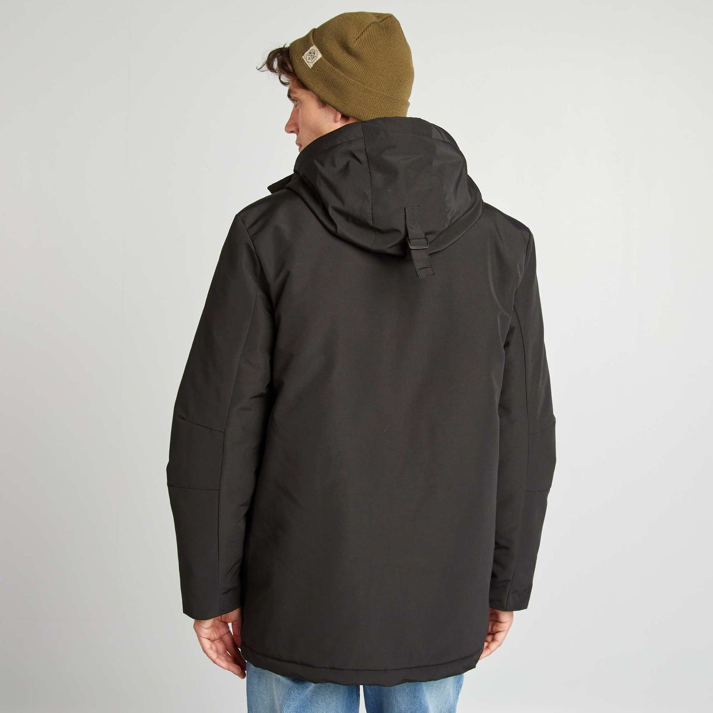 Parka paisse capuche noir