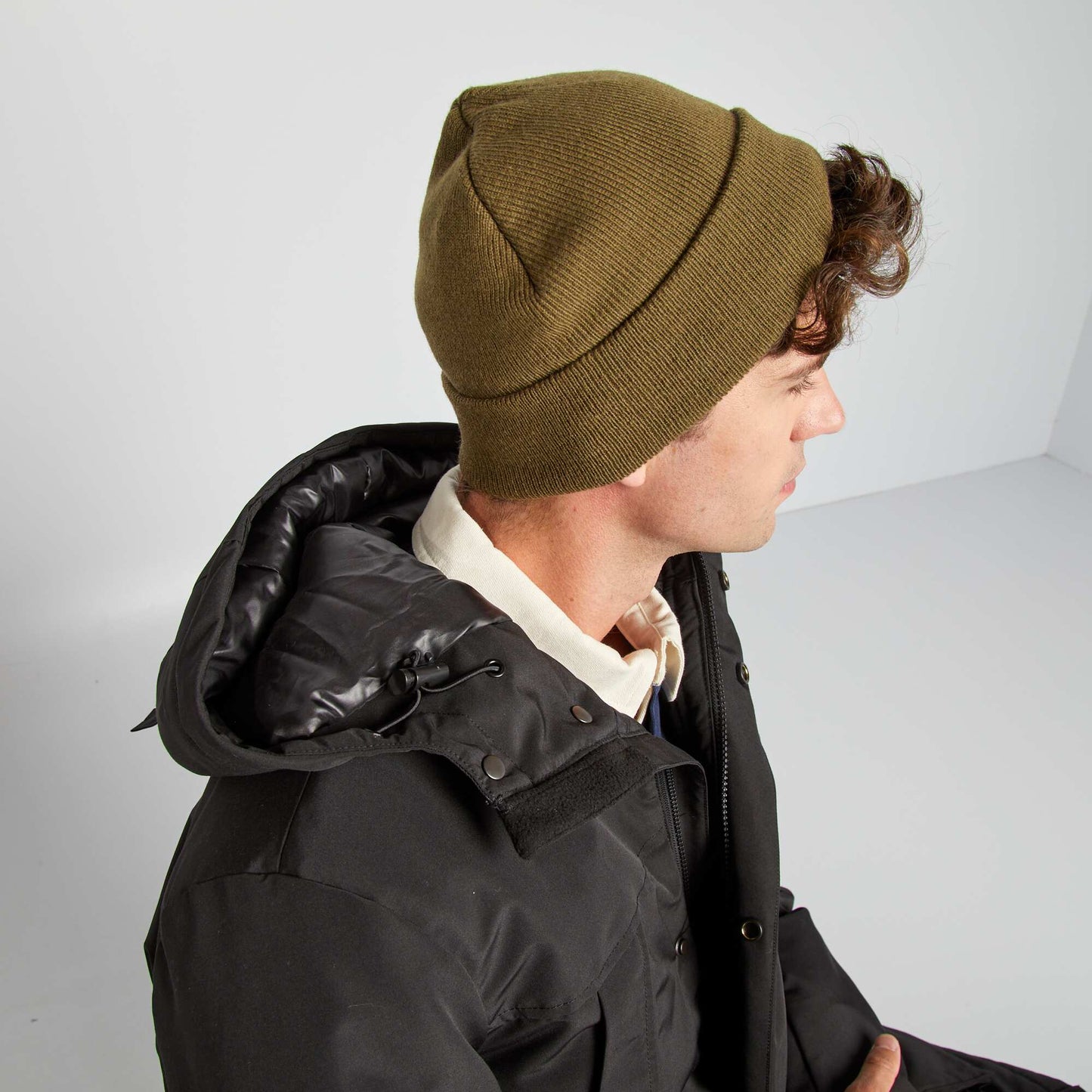 Parka paisse capuche noir