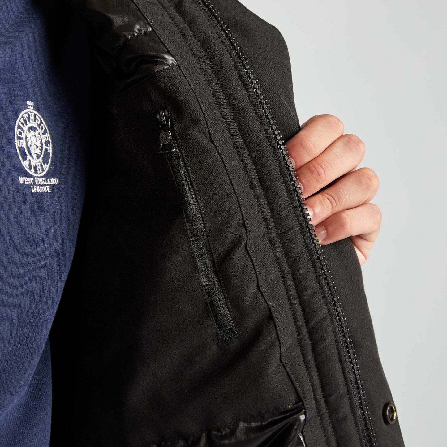 Parka paisse capuche noir
