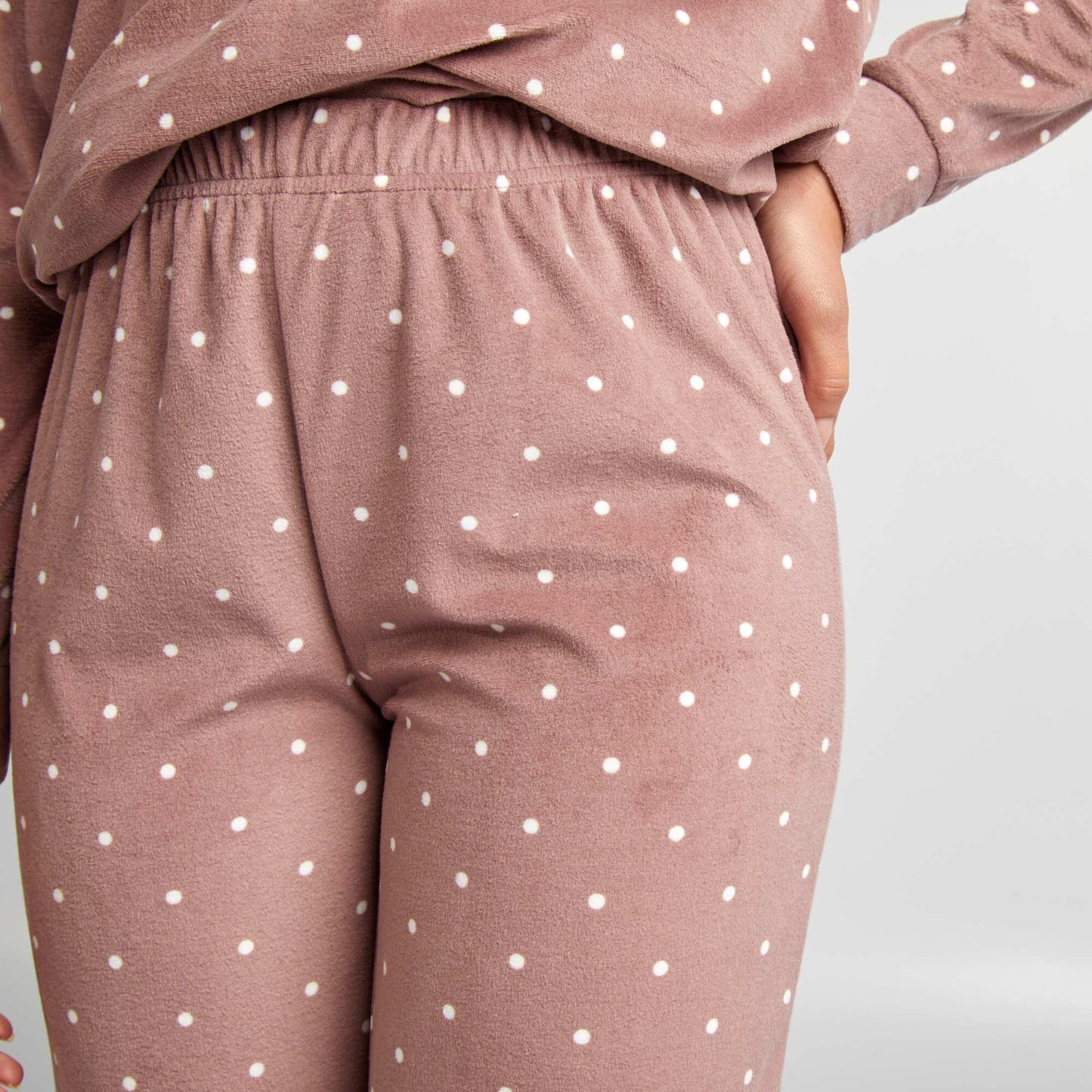 Ensemble pyjama 2 pi ces imprim Rose pois