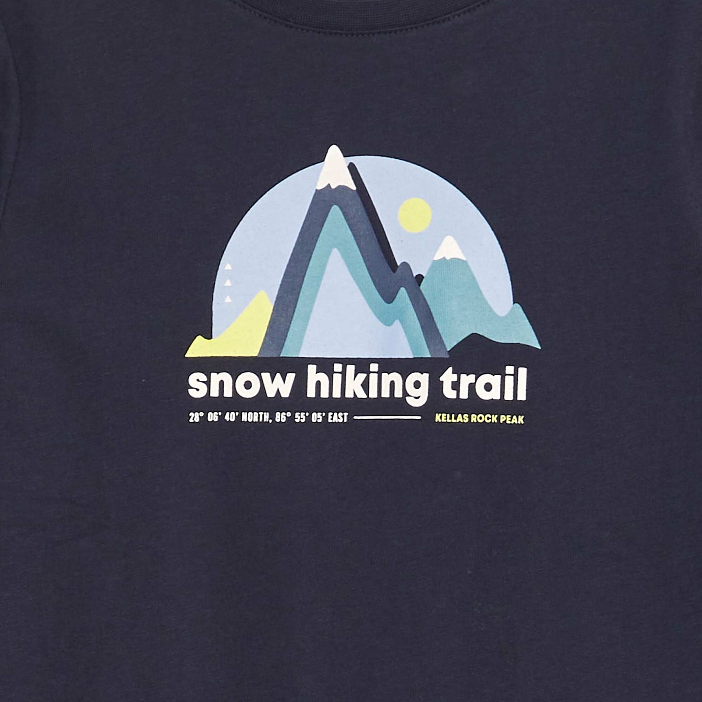 T-shirt imprimé manches longues Marine