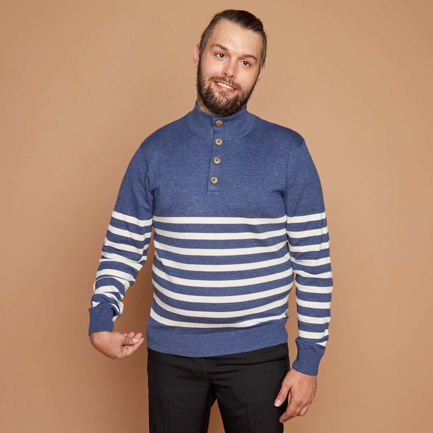 Pull col camionneur marinière - So Easy BLEU