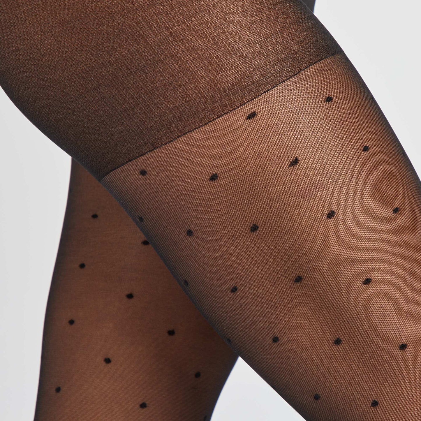 Collants plumetis pois - 30D noir