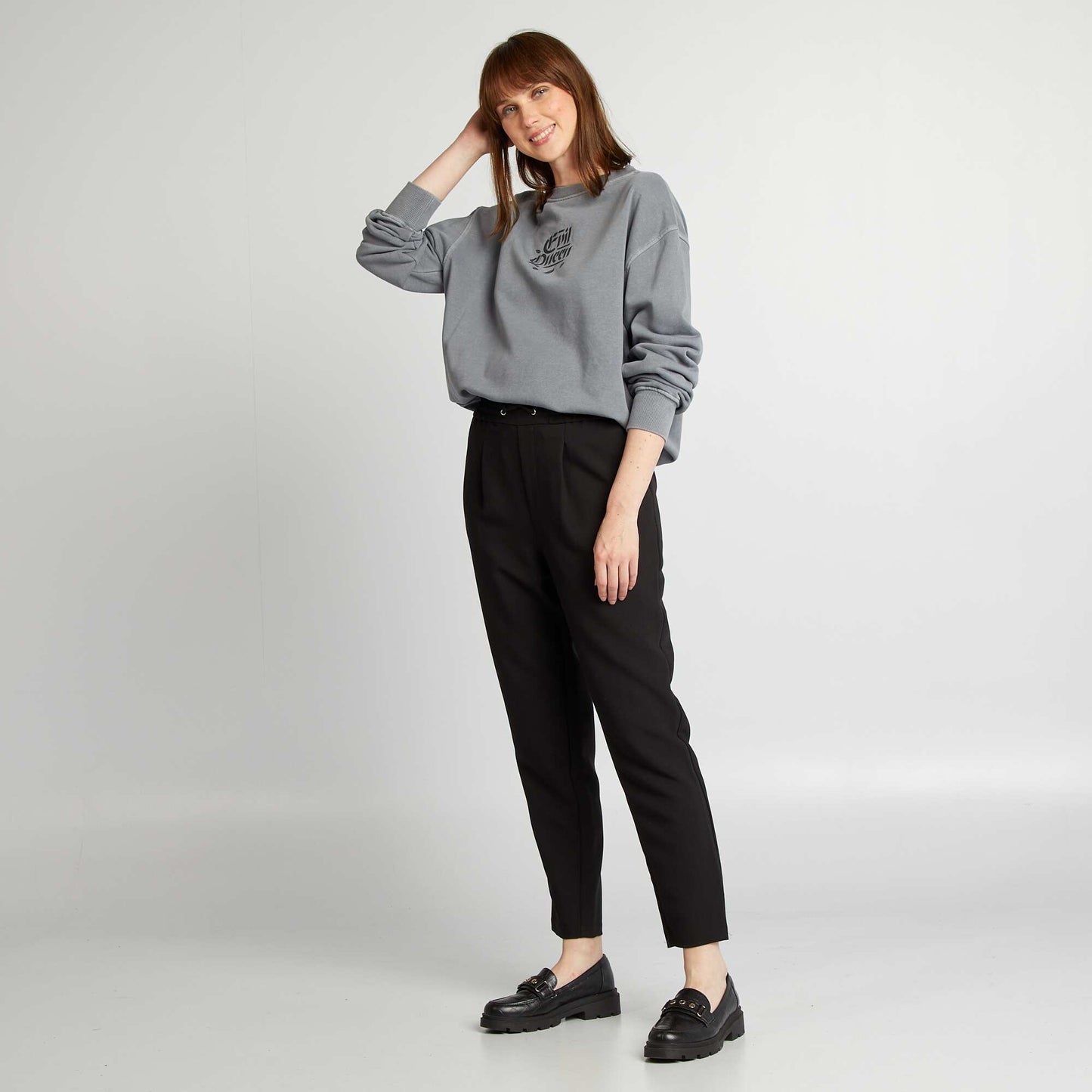 Sweat imprim 'The Villains' Gris