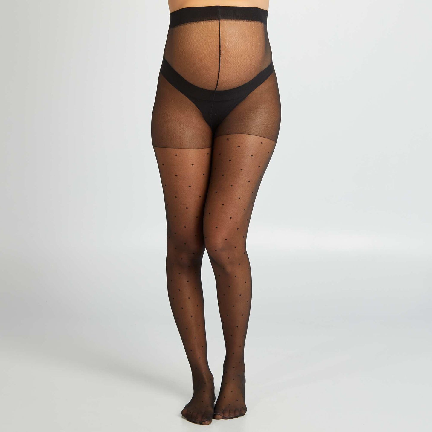 Collants plumetis noir