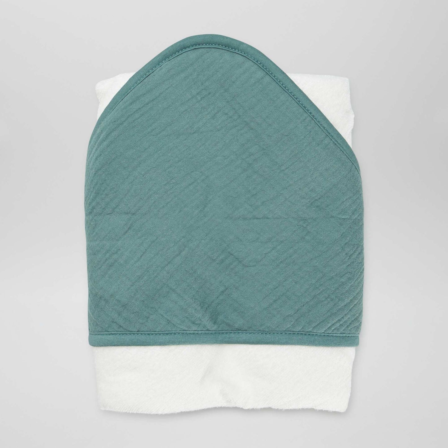Cape de bain en ponge et gaze de coton Vert