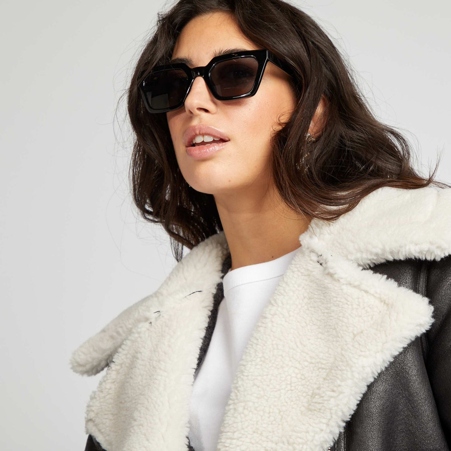 Blouson aviateur fourr noir