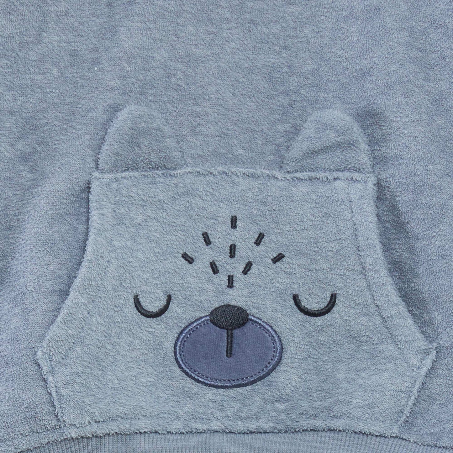 Pyjama long maille ponge 2 pi ces Bleu gris