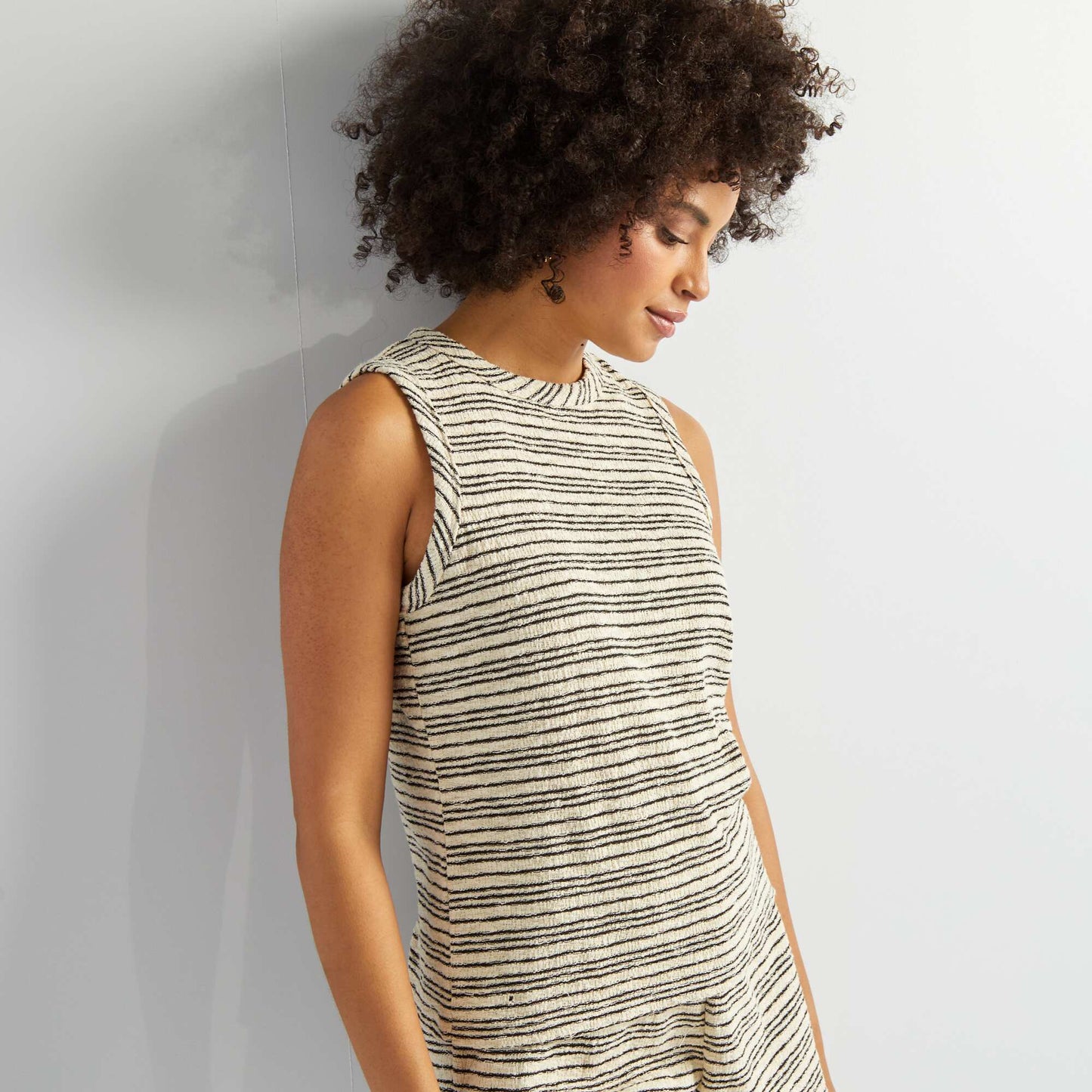 D bardeur rayures Beige