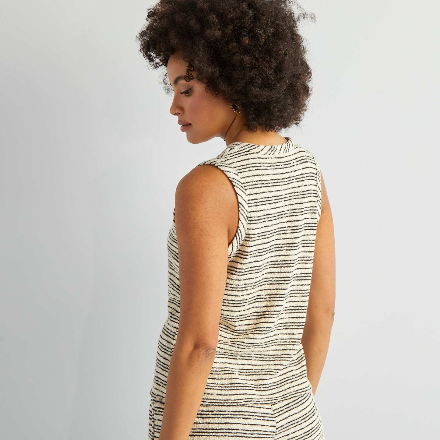 D bardeur rayures Beige