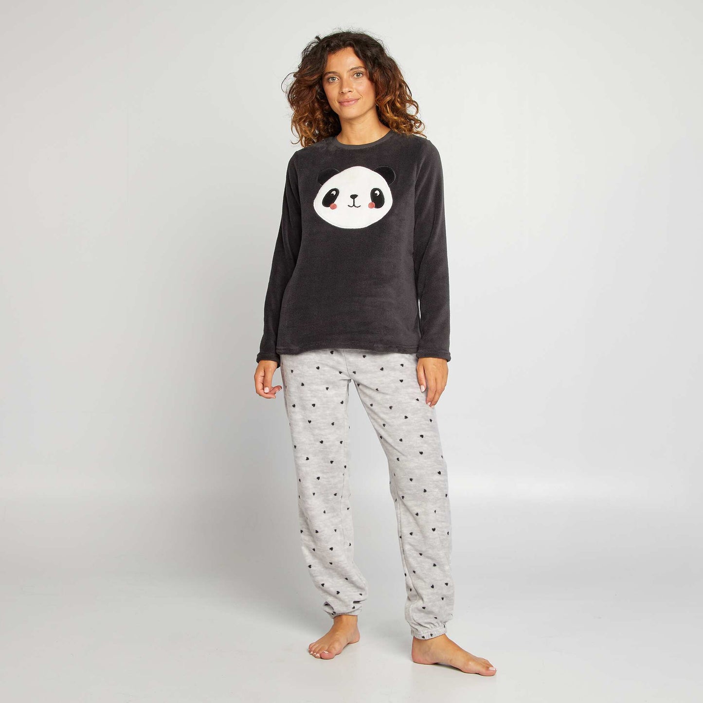 Pyjama sweat + pantalon en polaire - 2 pi ces Gris