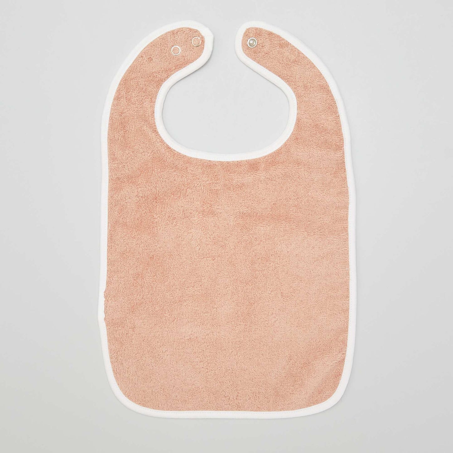 Bavoir col collerette en éponge BLANC/ROSE