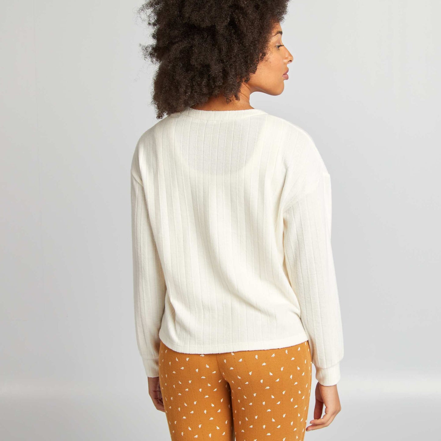 Ensemble d bardeur + gilet de nuit Beige