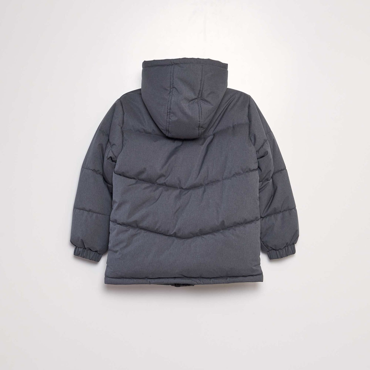 Doudoune mi-longue matelass e Gris fonc