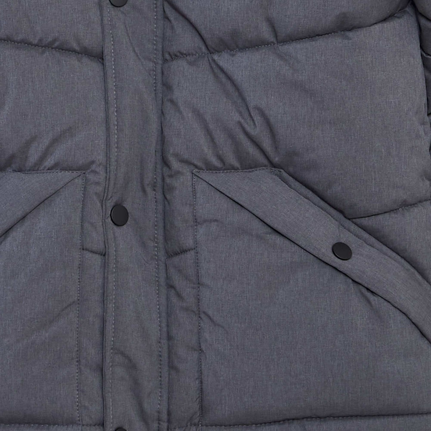 Doudoune mi-longue matelass e Gris fonc