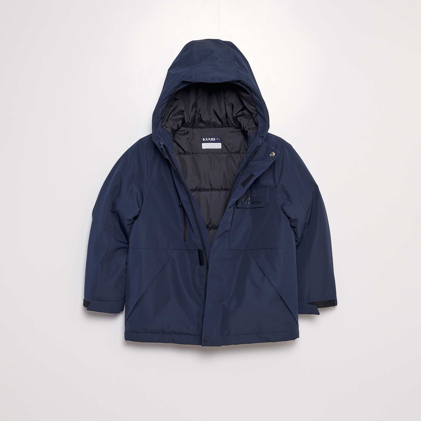 Parka technique capuche Bleu