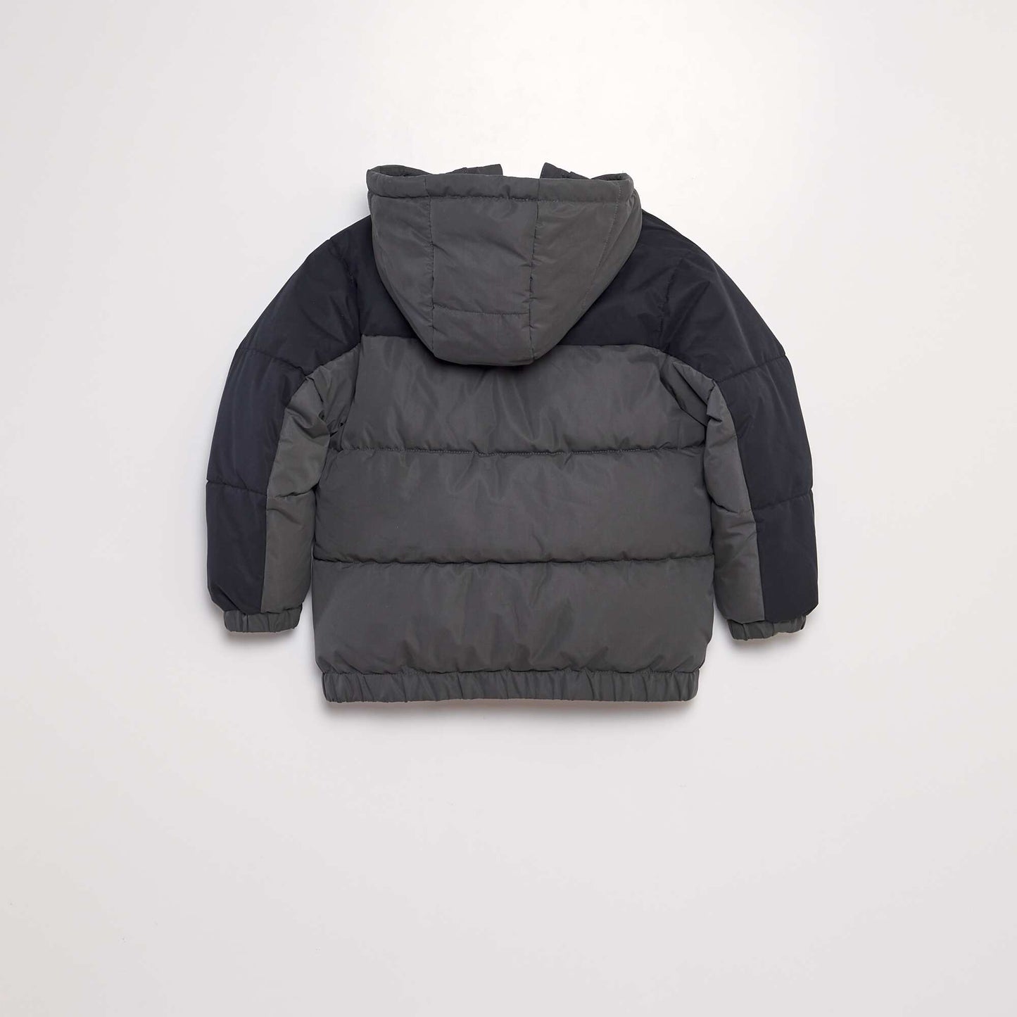 Doudoune color block capuche noir