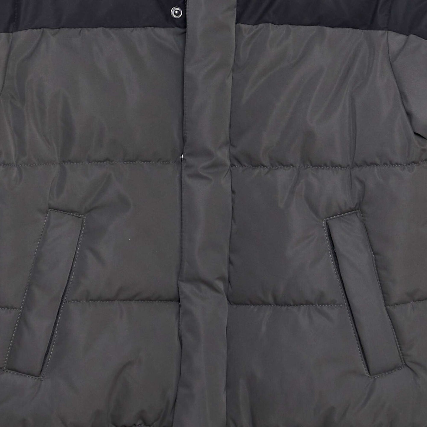 Doudoune color block capuche noir