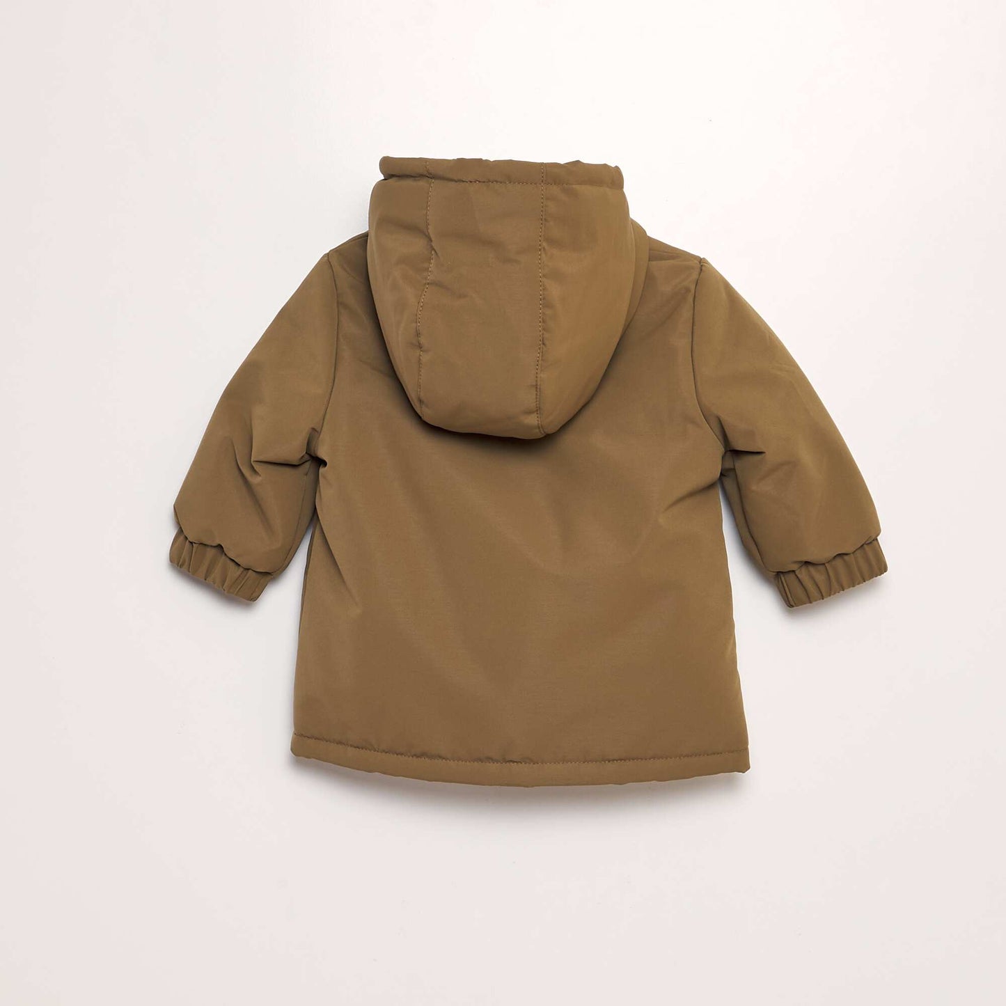 Parka chaude capuche Marron