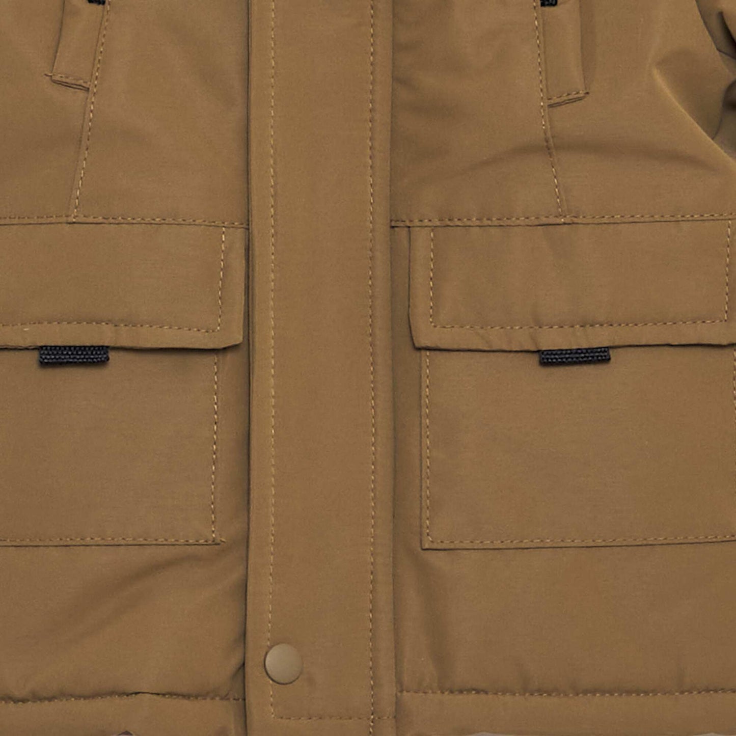 Parka chaude capuche Marron