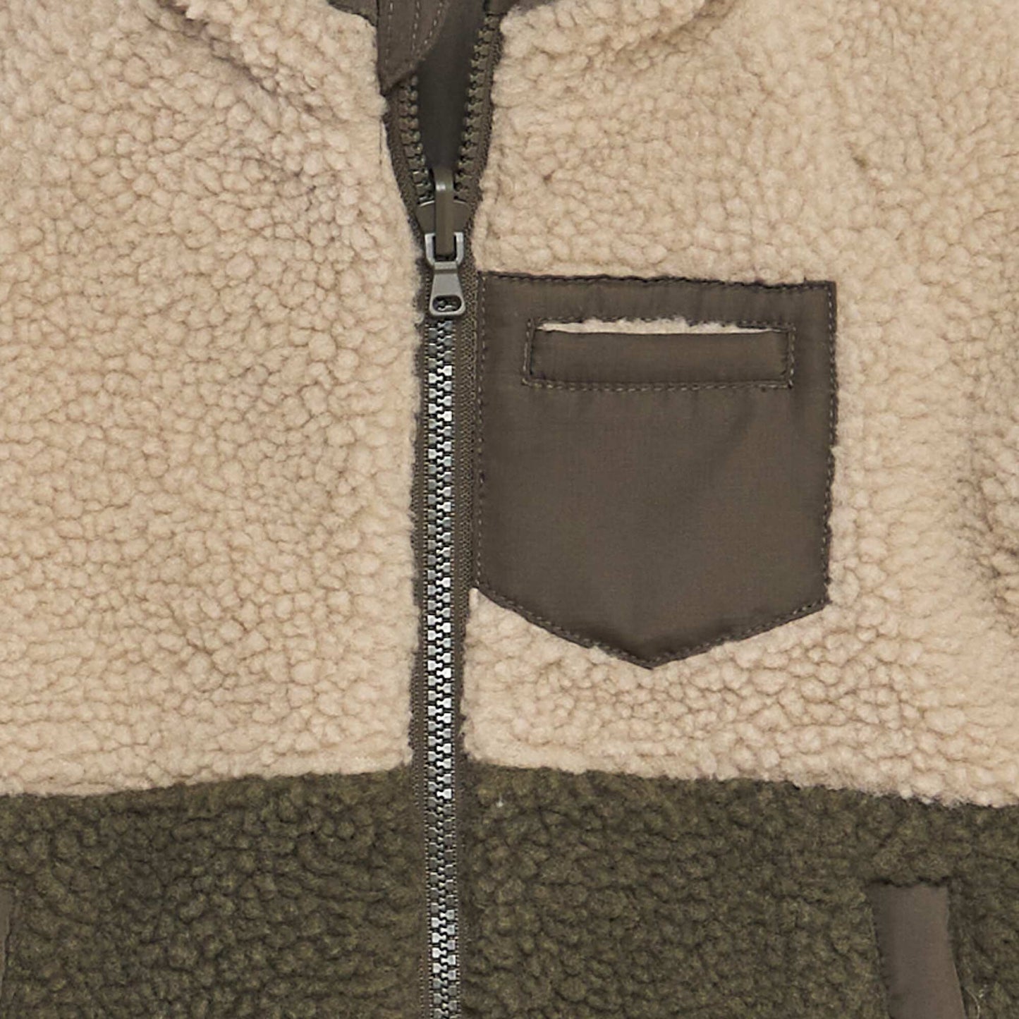 Blouson r versible capuche Kaki