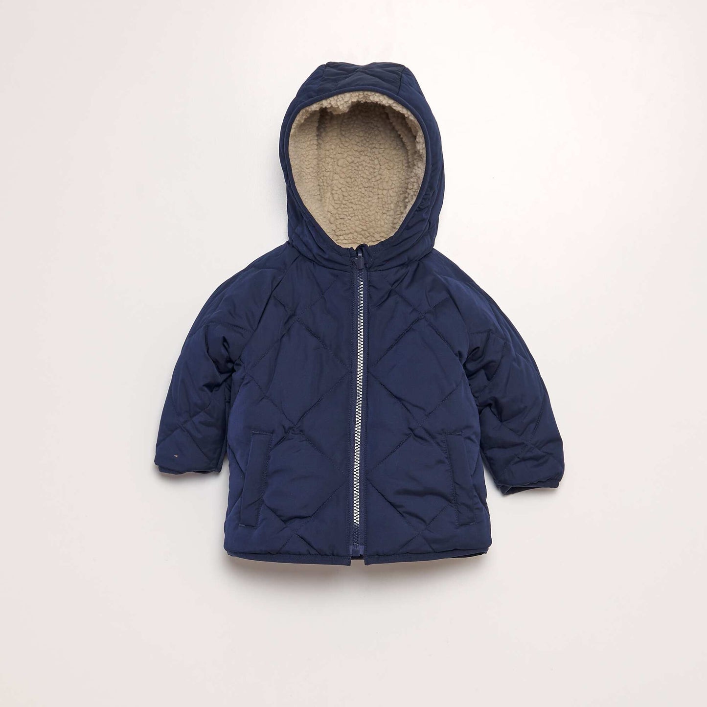 Blouson r versible capuche Bleu