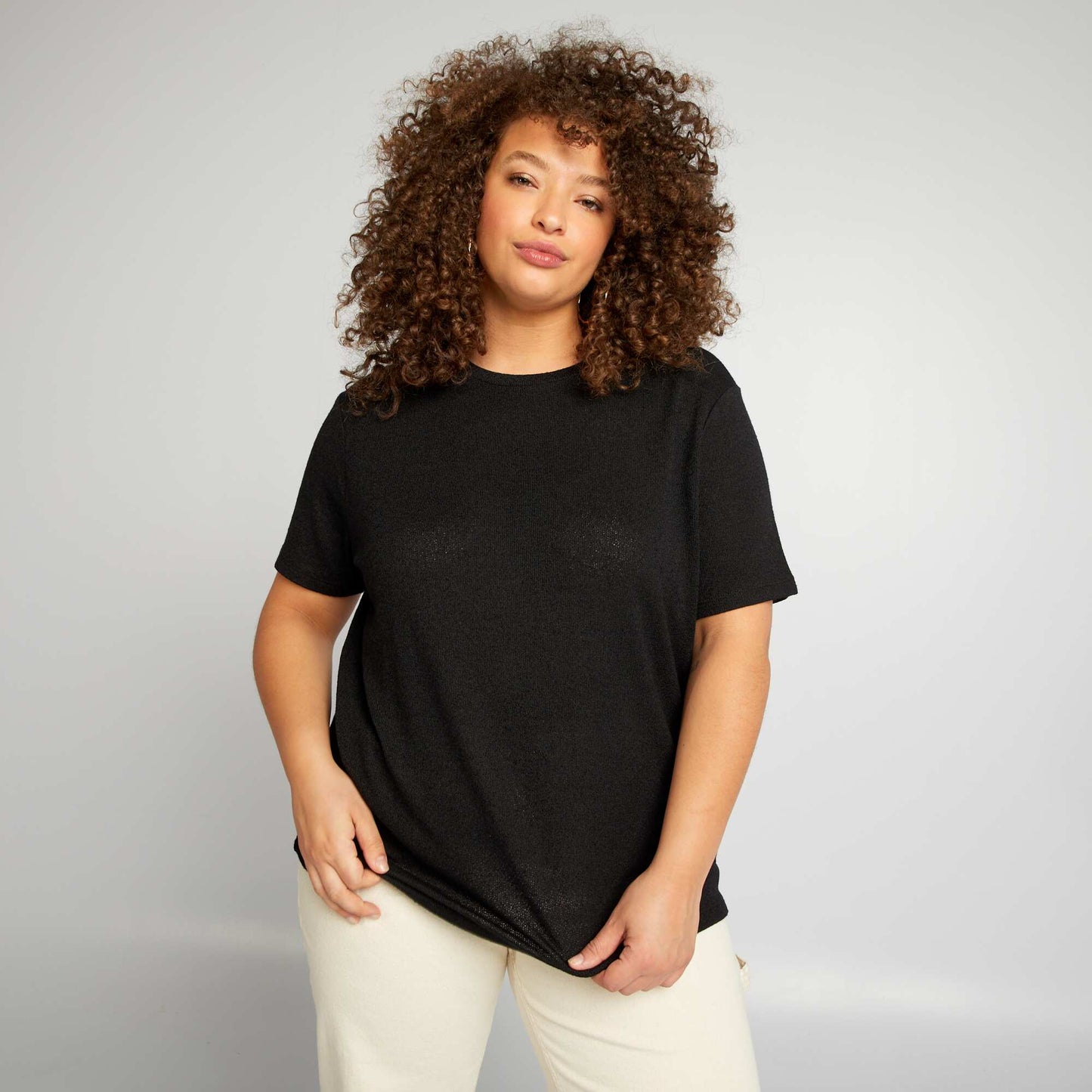 T-shirt classique fluide noir