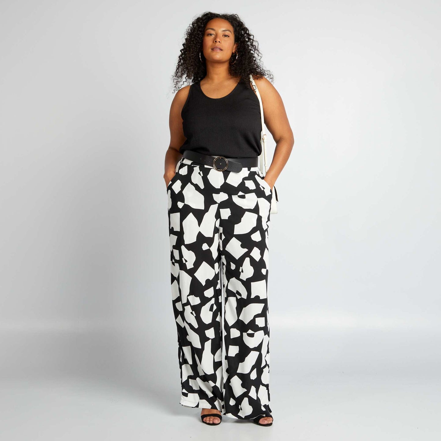 D bardeur large en maille gaufr e noir