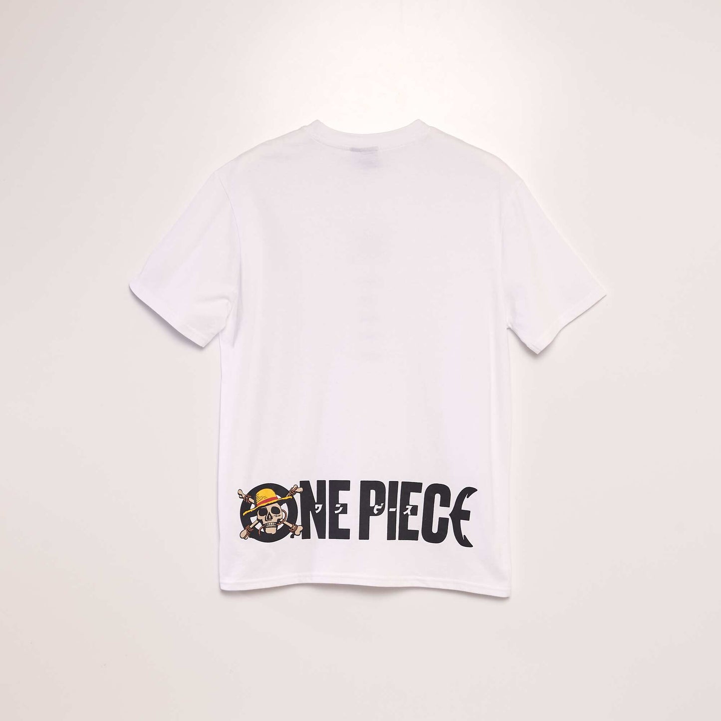 T-shirt 'One Piece' col rond blanc