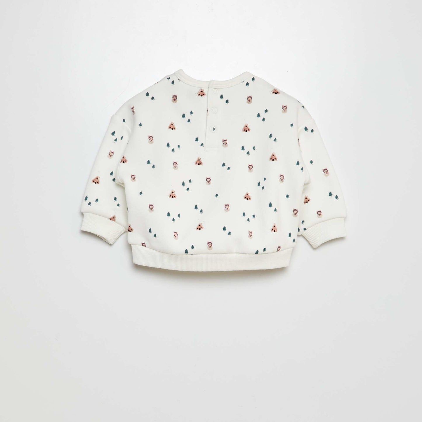 Sweat de No l velours Blanc imprim