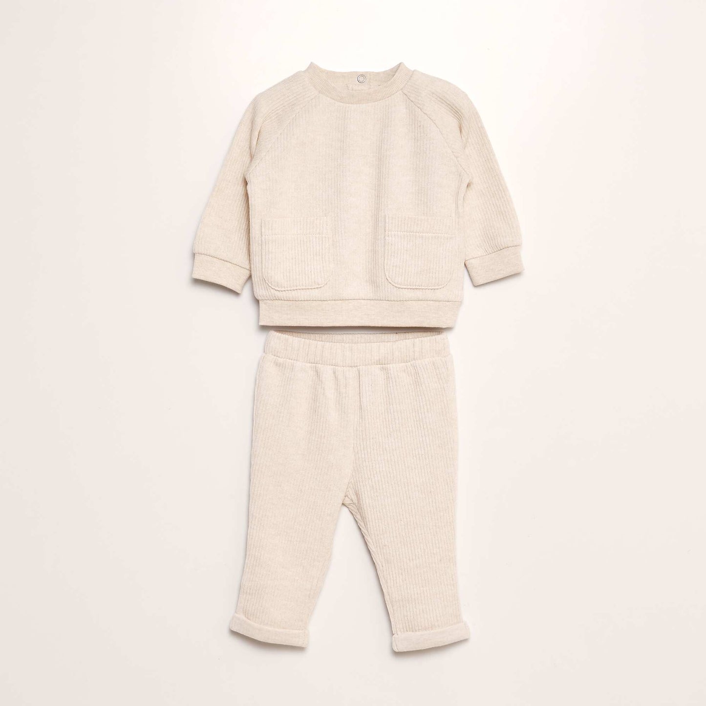 Ensemble en maille c tel e - 2 pi ces Beige