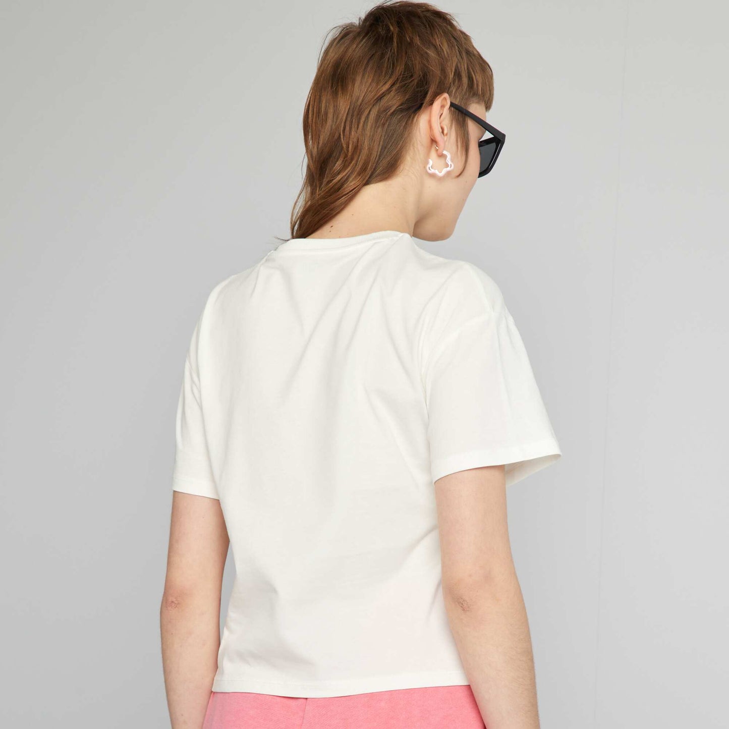 Tee-shirt oversize imprim Blanc