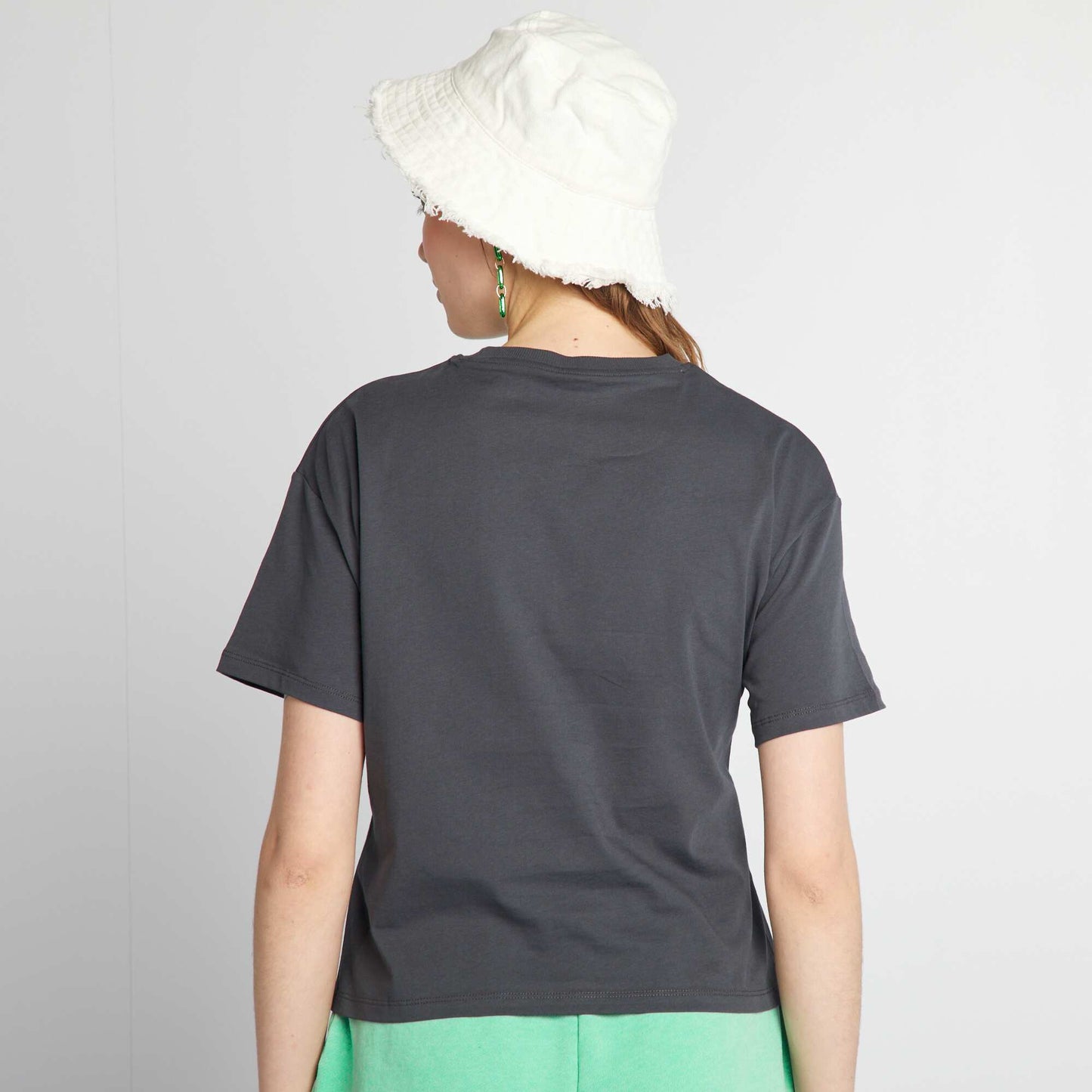 Tee-shirt oversize imprim Noir