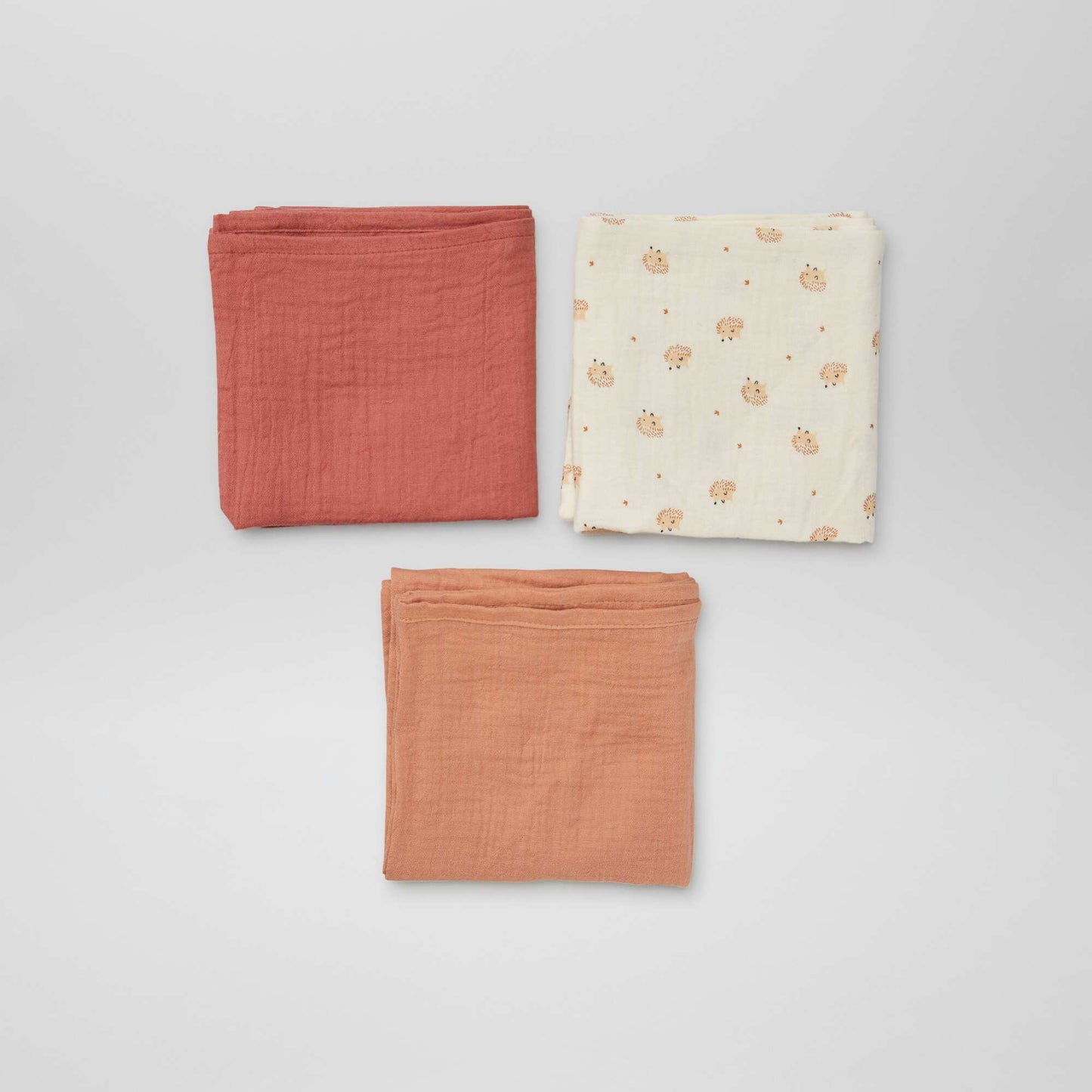 Lot de 3 changes imprimés BORDEAUX/BEIGE