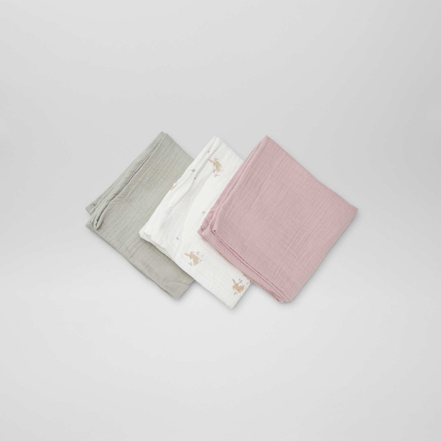 Lot de 3 changes imprimés BLANC/KAKI