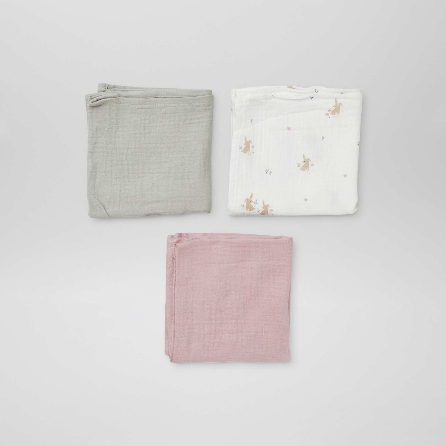 Lot de 3 changes imprimés BLANC/KAKI
