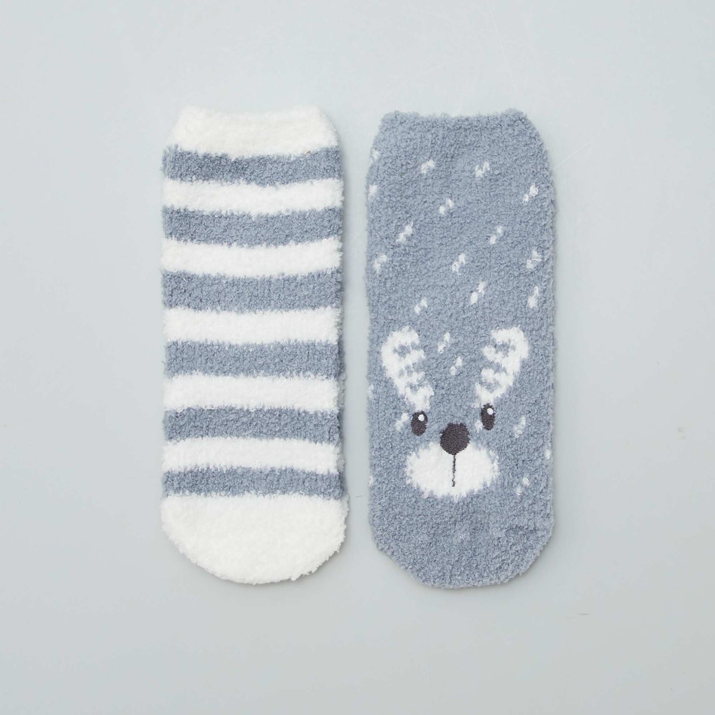 Chaussettes antid rapantes chaudes 'animal' Gris